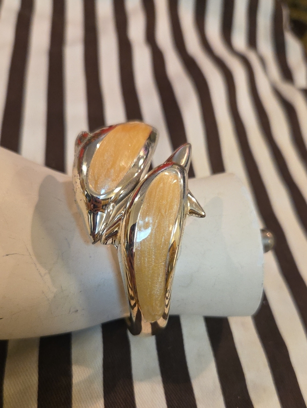 Sterling Silver Dolphin Hinge Cuff Bracelet | Designer Marine Jewelry.925. [1358